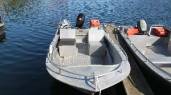 Nr.5_Aluboot (ca.17 ft) für bis zu 3 Personen, 30 PS 2 Takt Aussenborder, E-Starter und Lenkrad